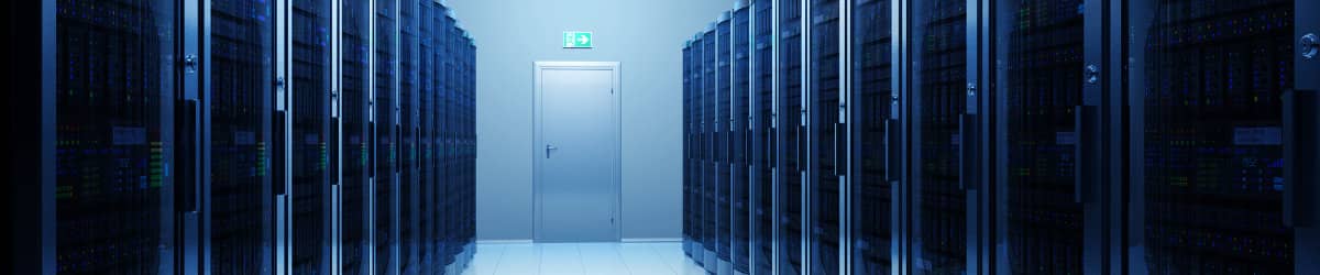 Datacenter floor with door